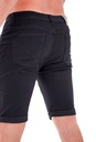 Bermuda de jean con rotura Negro
