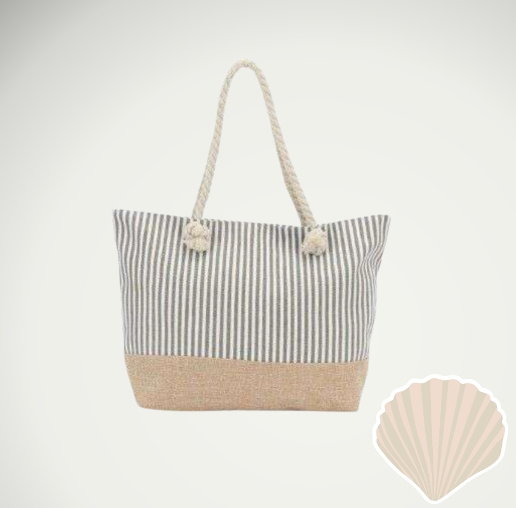 Bolso de playa estampado rayas